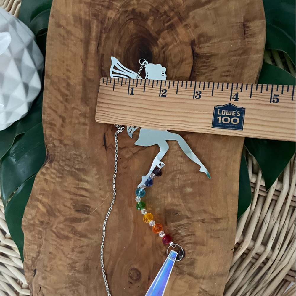Fairy Butterfly Beaded Sun Catcher Hanging Crystal Wind Chimes Car decor New - Picture 16 of 16
